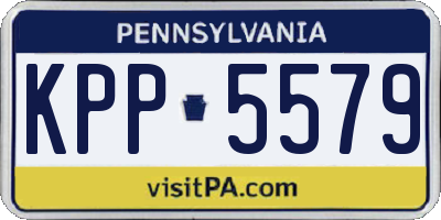 PA license plate KPP5579