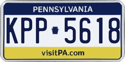 PA license plate KPP5618