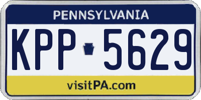 PA license plate KPP5629