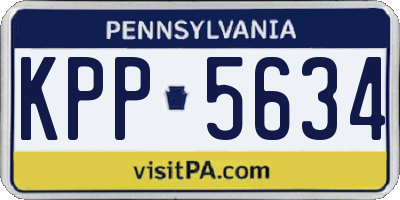 PA license plate KPP5634