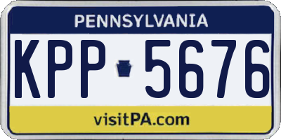 PA license plate KPP5676