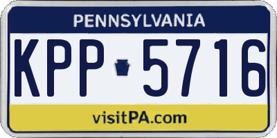 PA license plate KPP5716
