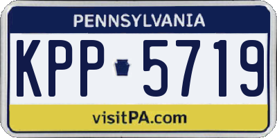 PA license plate KPP5719