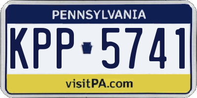 PA license plate KPP5741