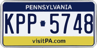 PA license plate KPP5748