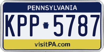 PA license plate KPP5787