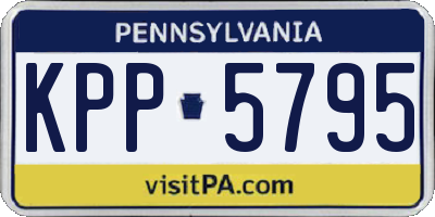PA license plate KPP5795