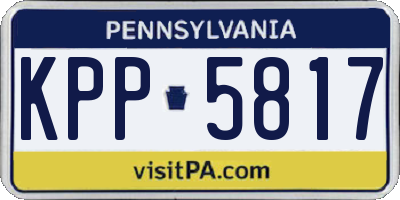 PA license plate KPP5817