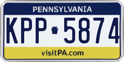 PA license plate KPP5874