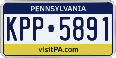 PA license plate KPP5891