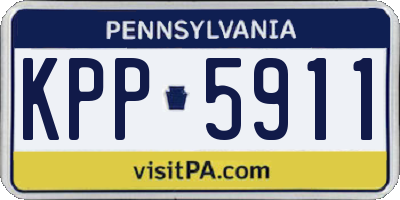PA license plate KPP5911