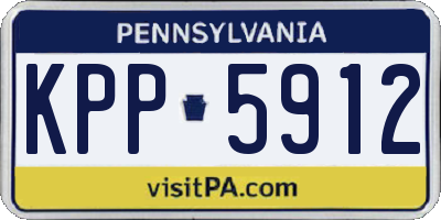 PA license plate KPP5912