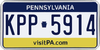PA license plate KPP5914