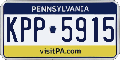 PA license plate KPP5915