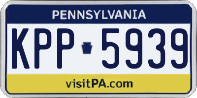 PA license plate KPP5939