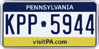 PA license plate KPP5944