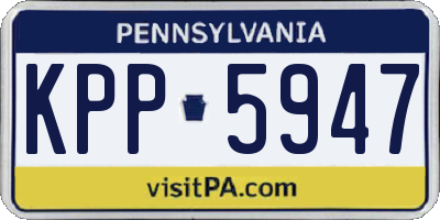 PA license plate KPP5947