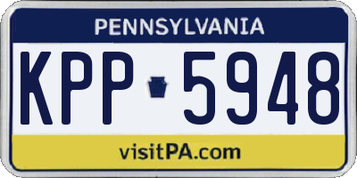 PA license plate KPP5948