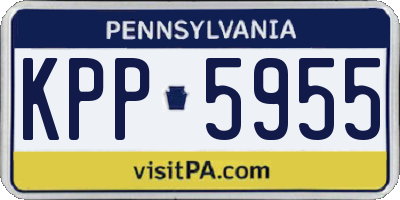 PA license plate KPP5955