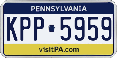 PA license plate KPP5959