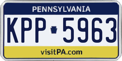 PA license plate KPP5963