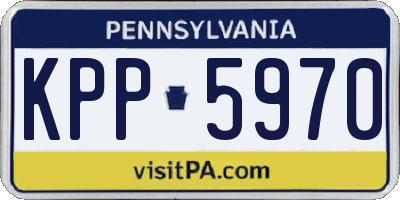 PA license plate KPP5970