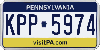 PA license plate KPP5974