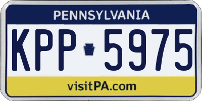 PA license plate KPP5975