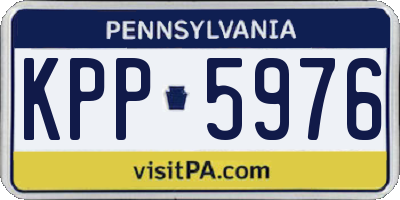 PA license plate KPP5976