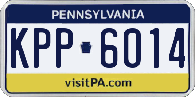 PA license plate KPP6014
