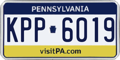 PA license plate KPP6019