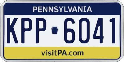 PA license plate KPP6041
