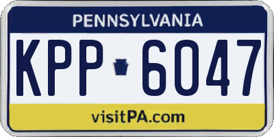 PA license plate KPP6047
