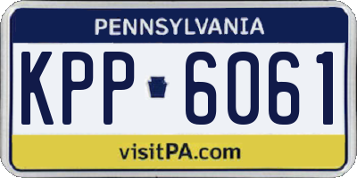 PA license plate KPP6061
