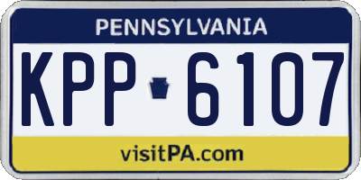 PA license plate KPP6107