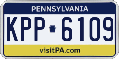 PA license plate KPP6109
