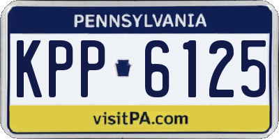 PA license plate KPP6125