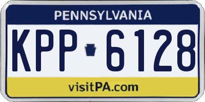PA license plate KPP6128