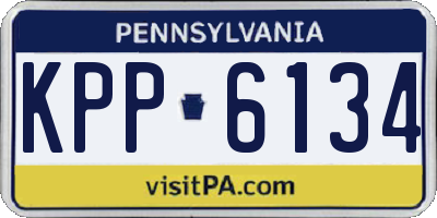 PA license plate KPP6134