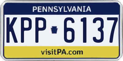 PA license plate KPP6137