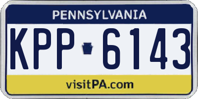 PA license plate KPP6143