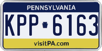 PA license plate KPP6163