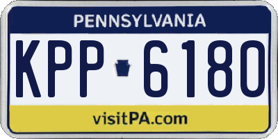 PA license plate KPP6180