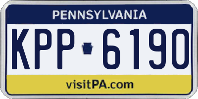 PA license plate KPP6190