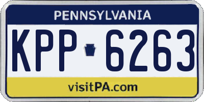 PA license plate KPP6263