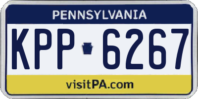 PA license plate KPP6267