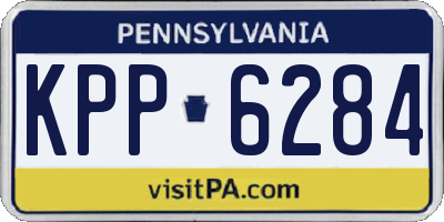 PA license plate KPP6284