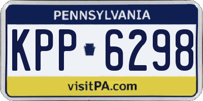 PA license plate KPP6298