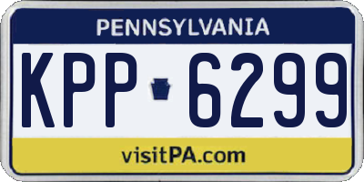 PA license plate KPP6299