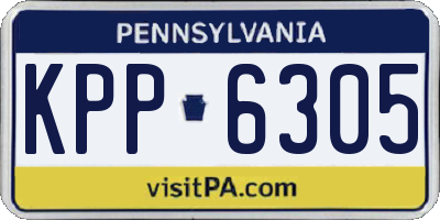 PA license plate KPP6305